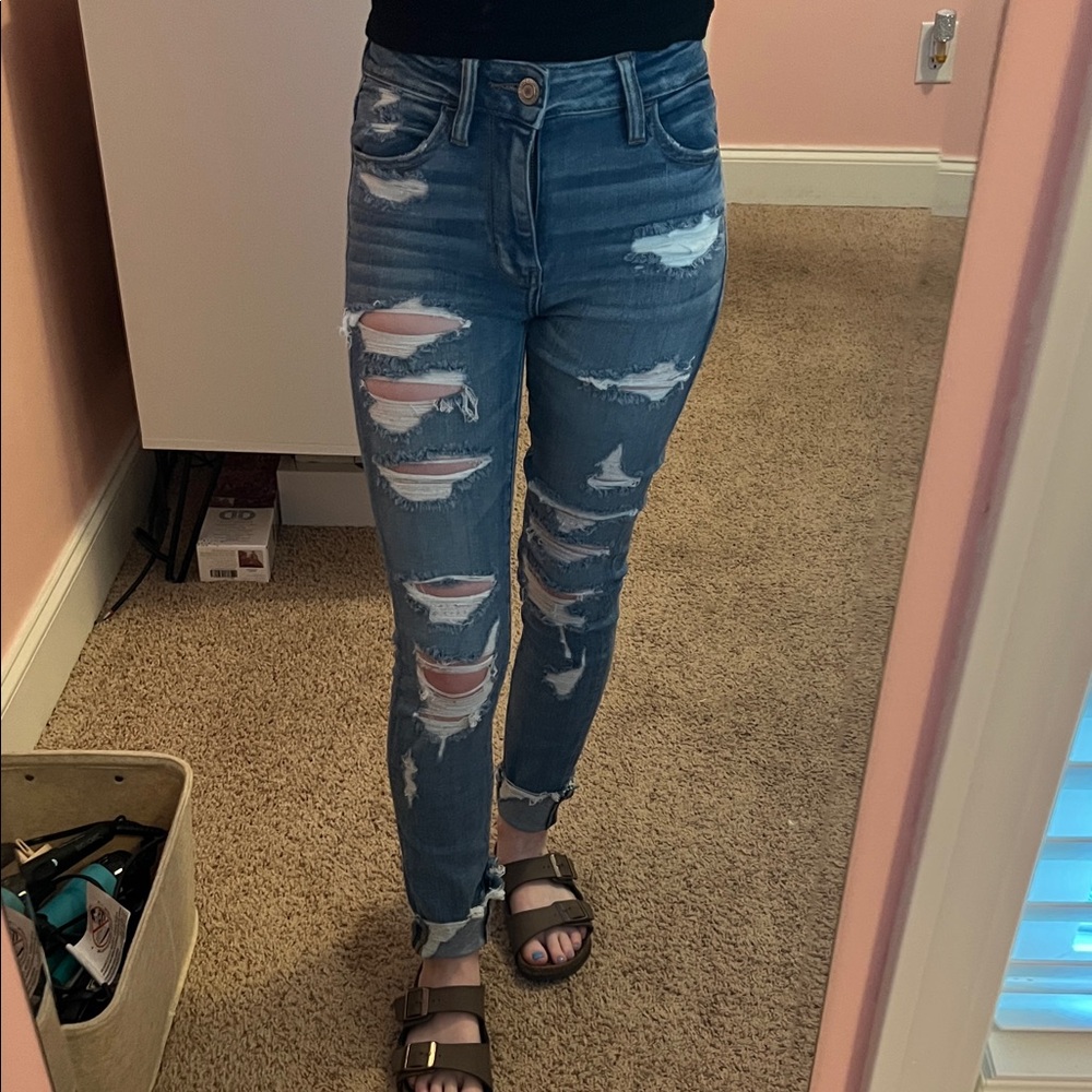 Distressed Blue Women's Jeans